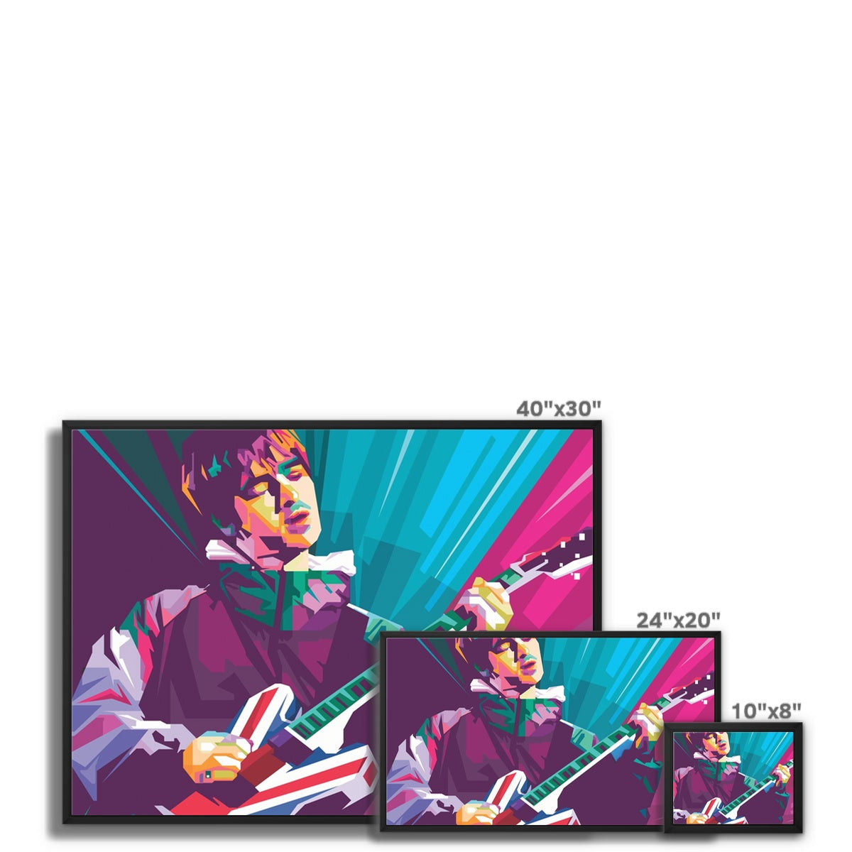 Noel Gallagher Pop Art - WPAP Framed Canvas
