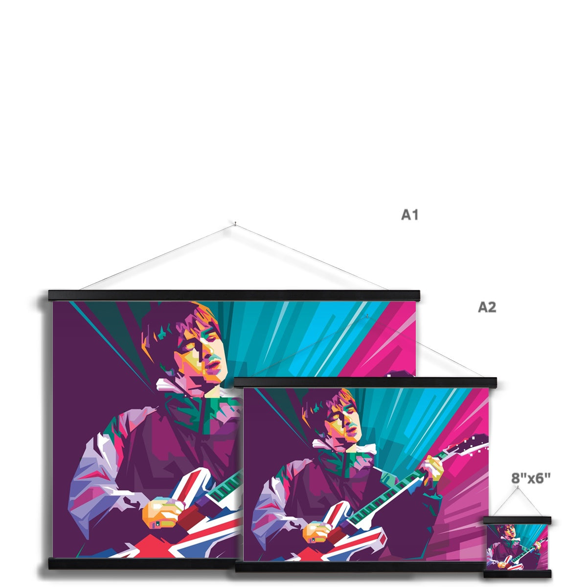 Noel Gallagher Pop Art - WPAP Fine Art Print with Hanger