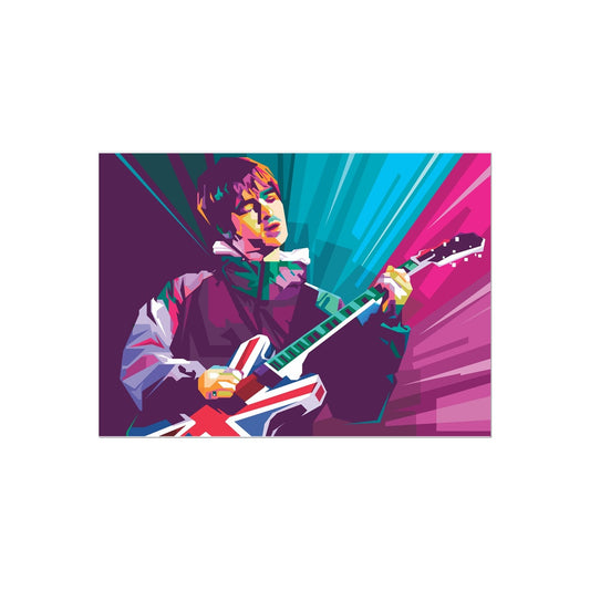 Noel Gallagher Pop Art - WPAP Temporary Tattoo