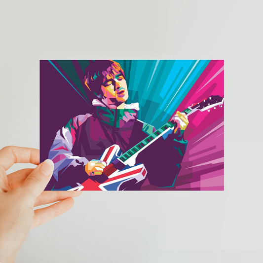 Noel Gallagher Pop Art - WPAP Classic Postcard