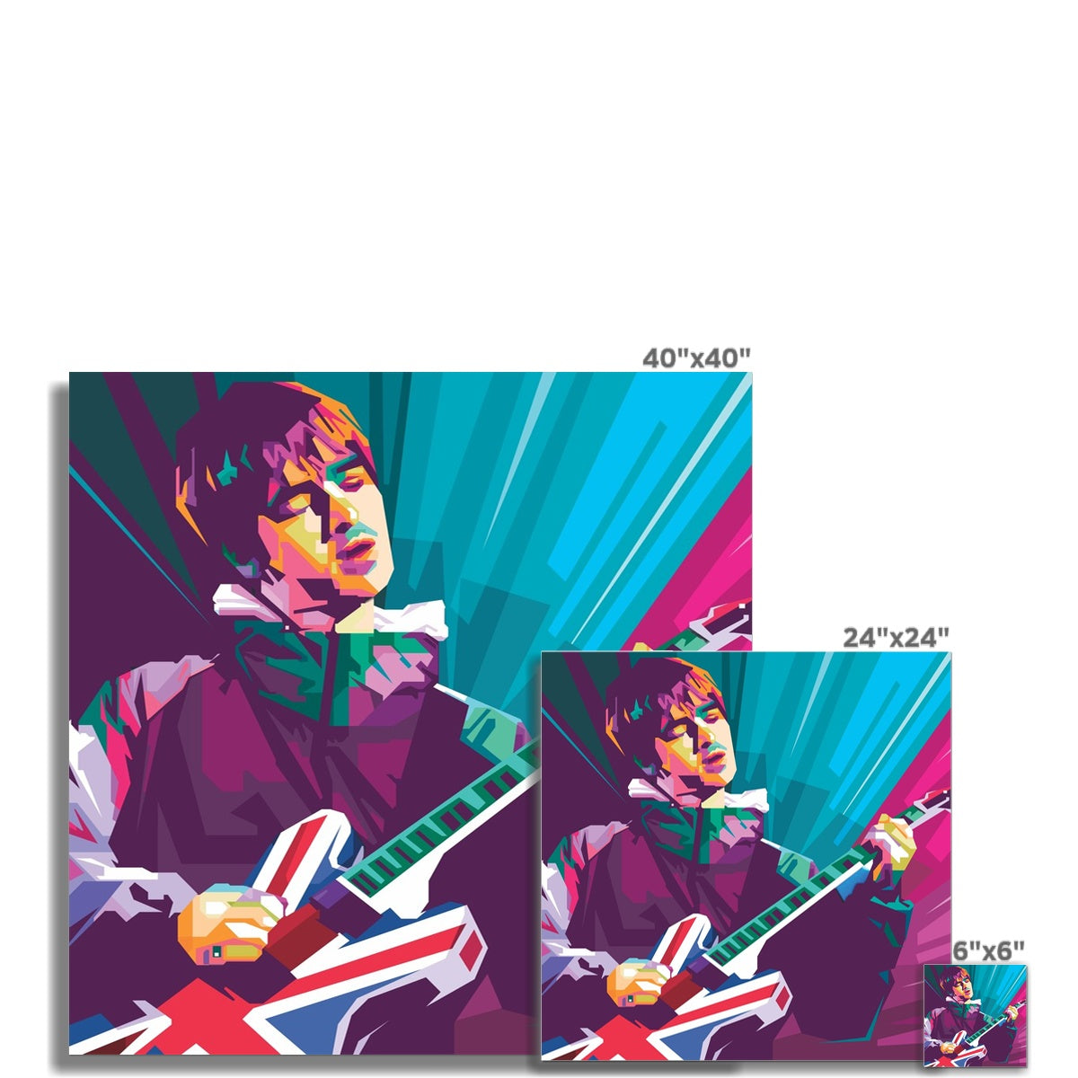 Noel Gallagher Pop Art - WPAP Hahnemühle Photo Rag Print