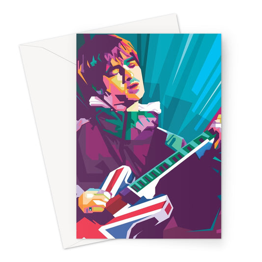 Noel Gallagher Pop Art - WPAP Greeting Card